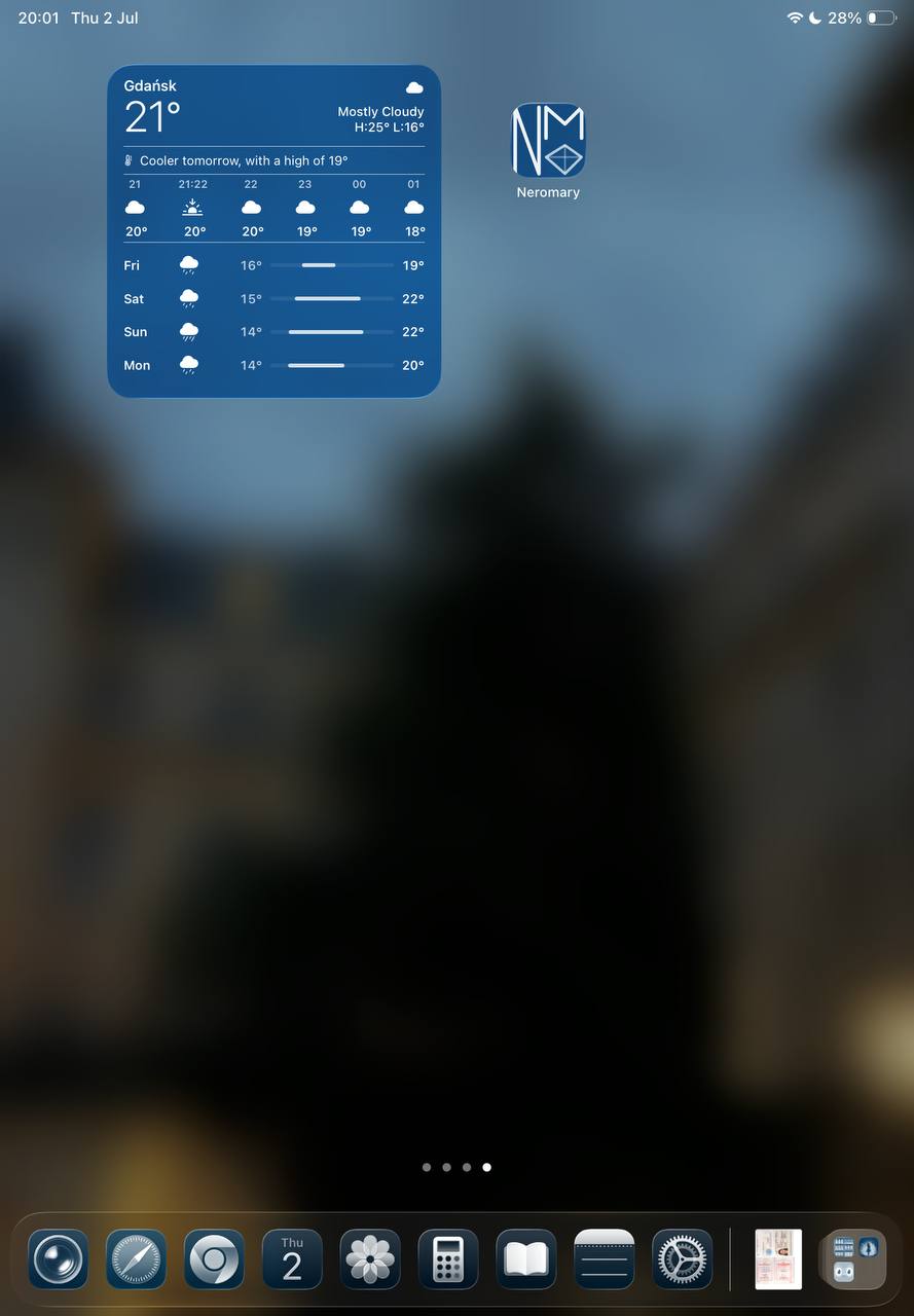 Neromary app icon on the iPhone home screen
